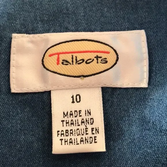Talbots Pure Cotton Blue Denim Jacket. 10 - Picture 2 of 4